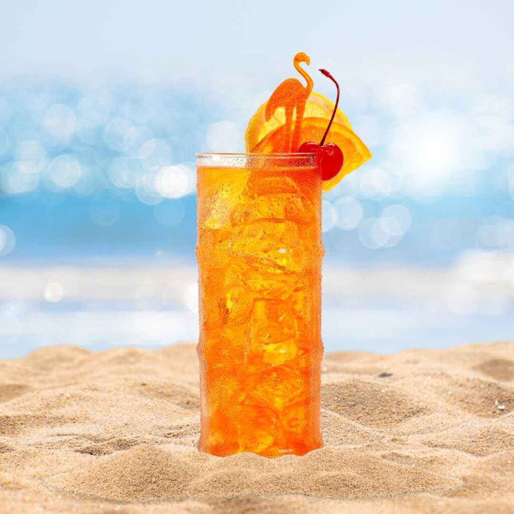 Refreshing tropical punch made with raw honey, orange, and lime Glass of sparkling honey citrus punch with fresh fruit slices Tall glass of homemade honey punch with ice and citrus Farm-fresh honey used in a refreshing fruit punch recipe
