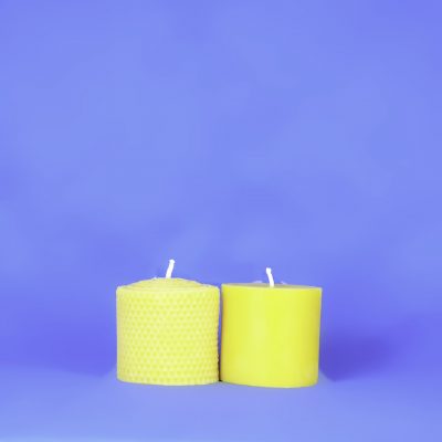 Beeswax Solid 3" x 3" Honeycomb Pillar Candle