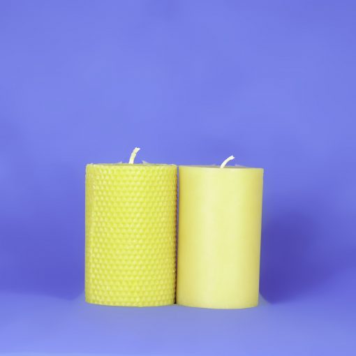 Beeswax Solid 3" x 5" Honeycomb Pillar Candle
