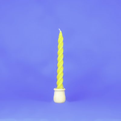 Beeswax 7 1/2" Spiral Taper Candle Pair