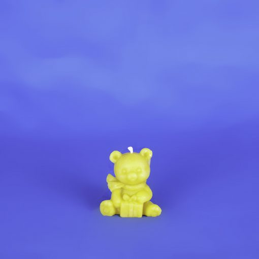 Beeswax Bear Candle with Present