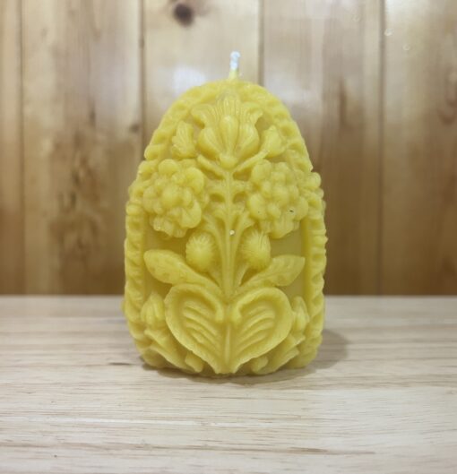 Beeswax Ornate Egg Candle