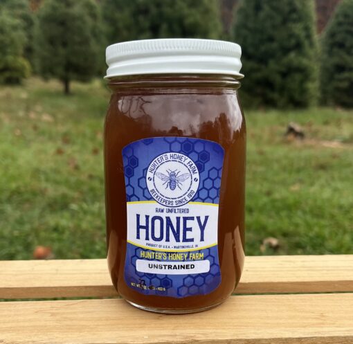 Raw Unstrained Honey 22 oz (Pint) Jar