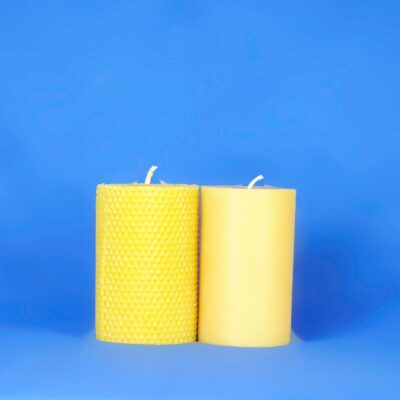 Beeswax 3" x 5" Smooth Pillar Candle