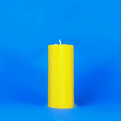 Beeswax Solid 2" x 5" Honeycomb Pillar Candle