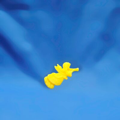 Beeswax Small Flying Angel with Horn Ornament