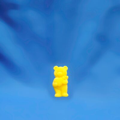 Beeswax Small Bear with Heart Ornament