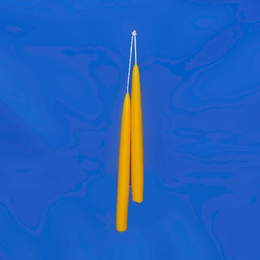 Beeswax 10" Hand Dipped Taper Candle Pair