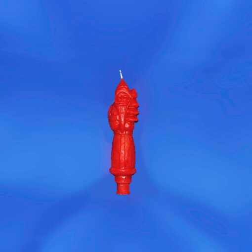 Beeswax Santa Candlestick