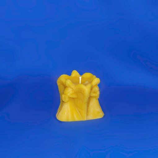 Beeswax Three Angel Small Pillar Candle