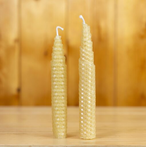 Beeswax 6" Hand Dipped Taper Candle Pair