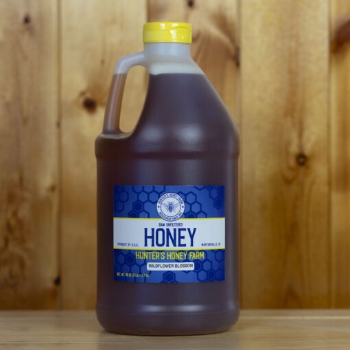 Raw Wildflower Honey 6 lb (Half-Gallon) Jug