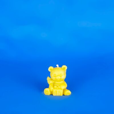 Beeswax Bear Candle with Present