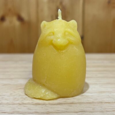 Beeswax Raccoon Candle