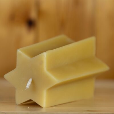 Beeswax Star Pillar Candle