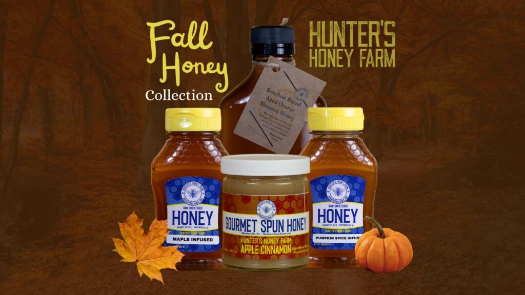 Raw local unfiltered honey from Hunter’s Honey Farm in Indiana – family-owned Midwest beekeepers producing pure honey since 1910.