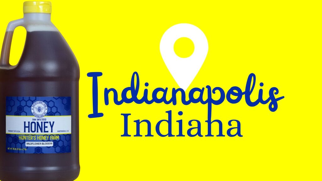 Local raw honey Indianapolis Indiana – pure unfiltered honey from Hunter’s Honey Farm.