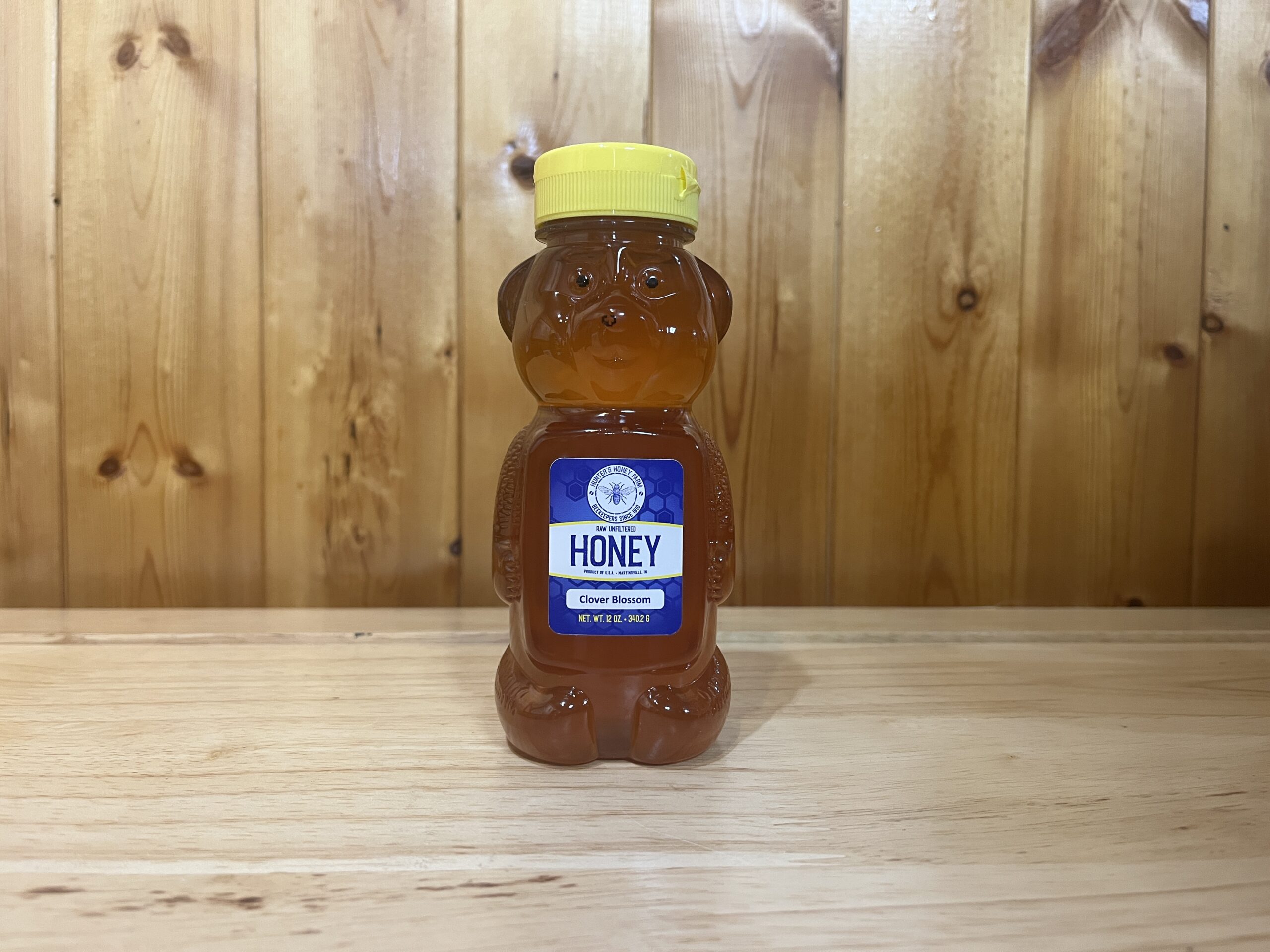 Raw Clover Honey 12 oz Bear Bottle